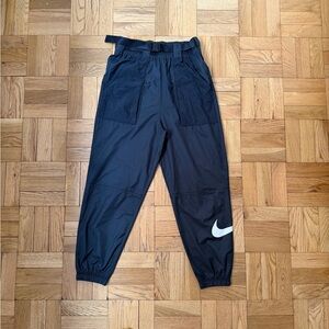 Nike Navy Blue High waist Jogger Pants with White Logo